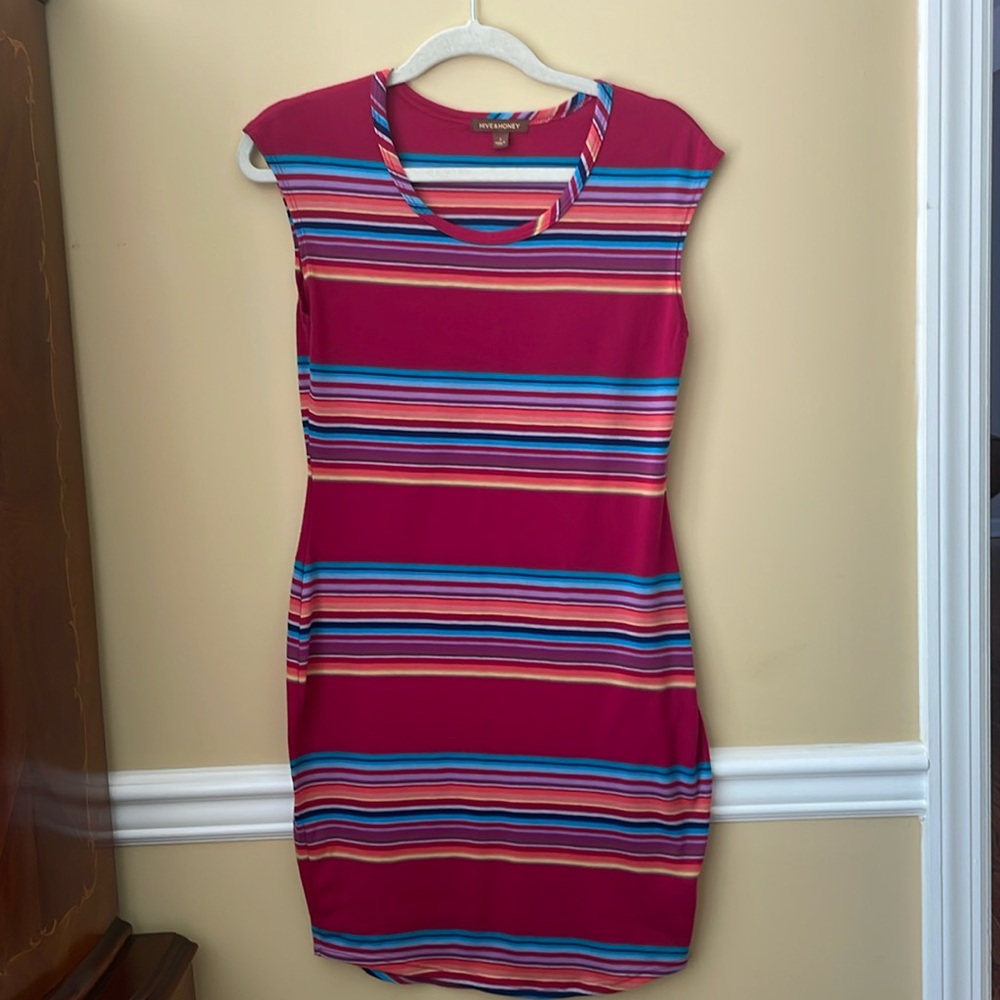 Hive & Honey knee length striped dress